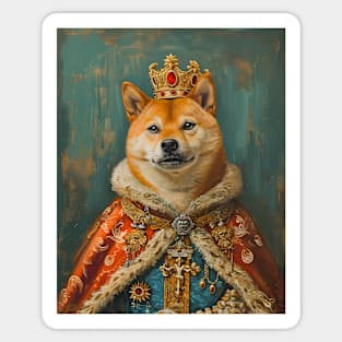 Shiba Inu The King Sticker